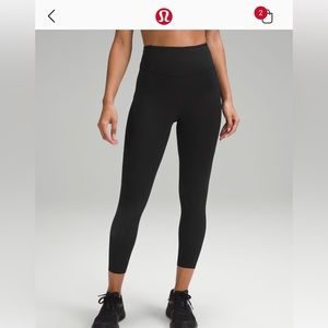 Lululemon fast and free legging.  Black size 4.  25in